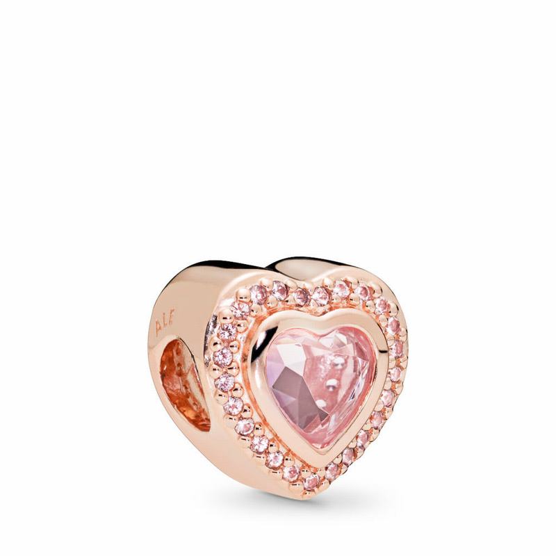 Pandora Rose™ Sparkling Love Charm - Pandora Rose/Crystal - Canada | NU4732WE